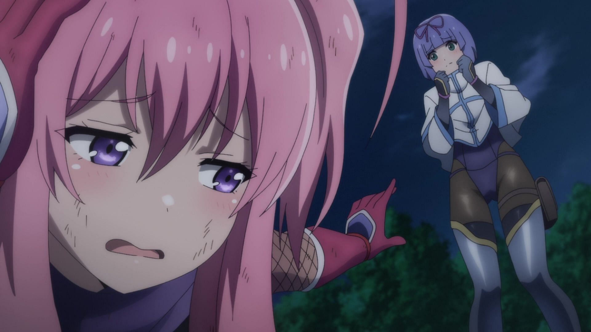 Shizuri and Hina as seen in I'm Living with an Otaku NEET Kunoichi!? (Image via Quad)